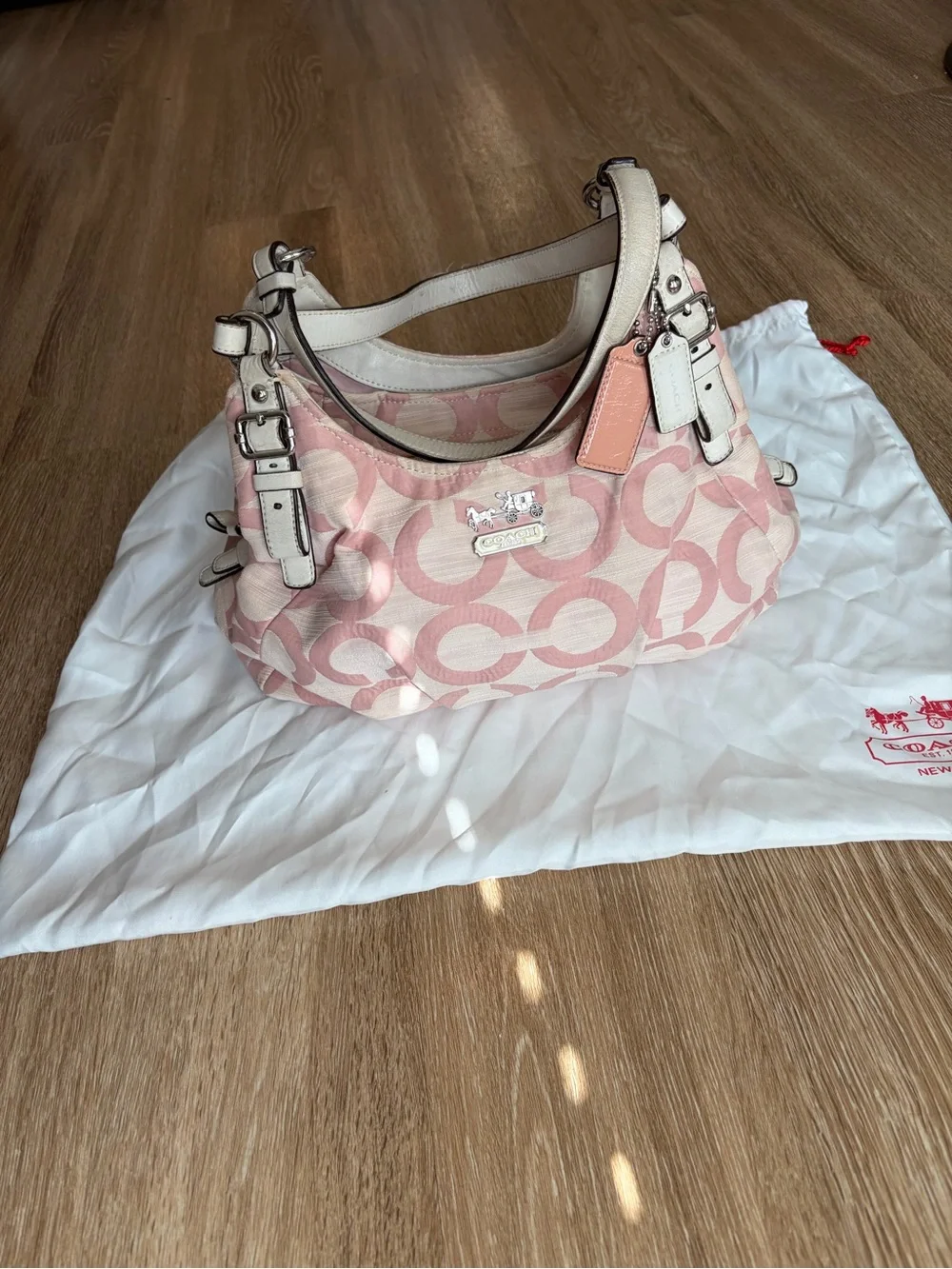 Y2K Coach Baby Pink Shoulder Bag